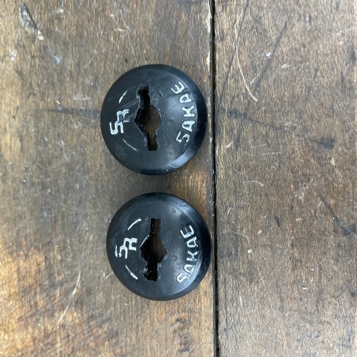 Jeu De 2 Bouchons Anti-poussière Vintage SR Sakae Noir - Pour Vieux Vélos Route, BMX, VTT Années 70-80