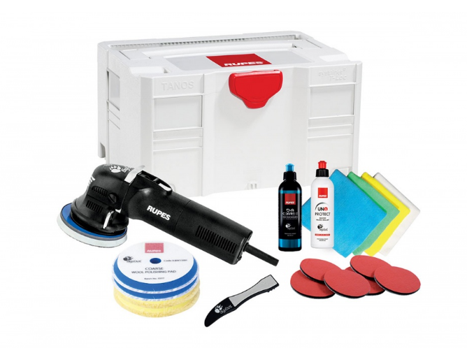 Rupes LHR75EBOX Bigfoot Random 75mm Orbital Polisher Restoration Starter Kit