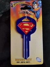 SUPER HERO SUPERMAN PRINTED KWIKSET KW1/KW10 KEYBLANK - READ DETAILS BELOW