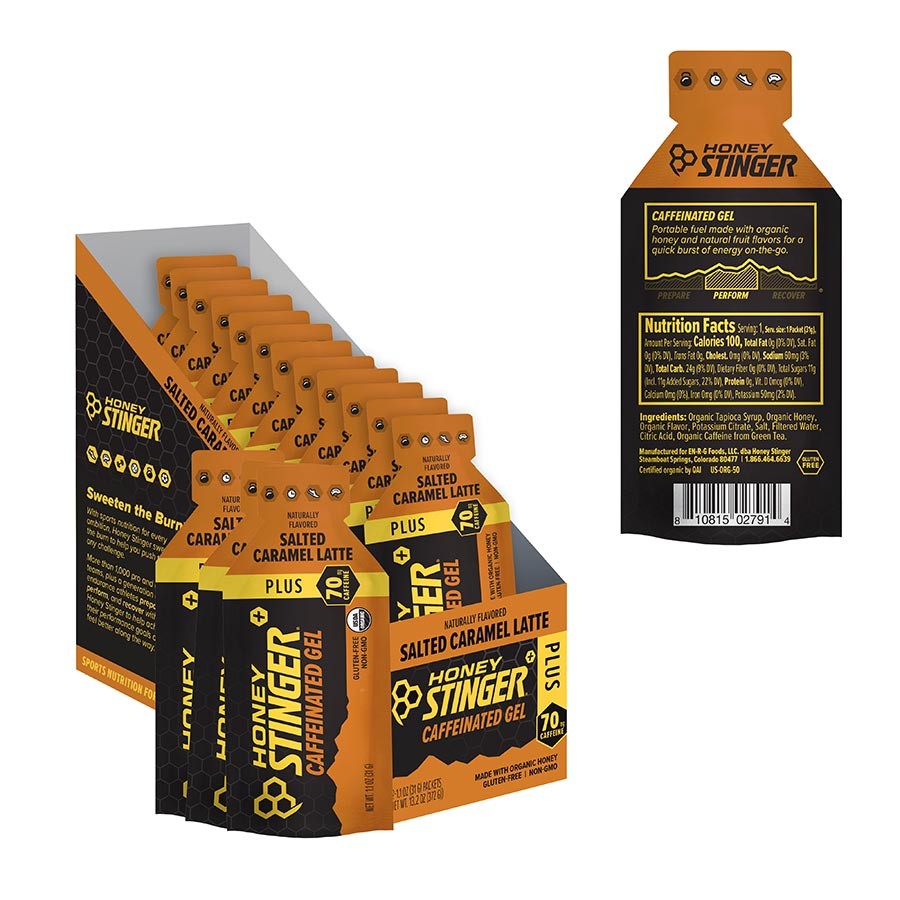 Органические гели Honey Stinger латте с соленой карамелью 12шт 6290₽