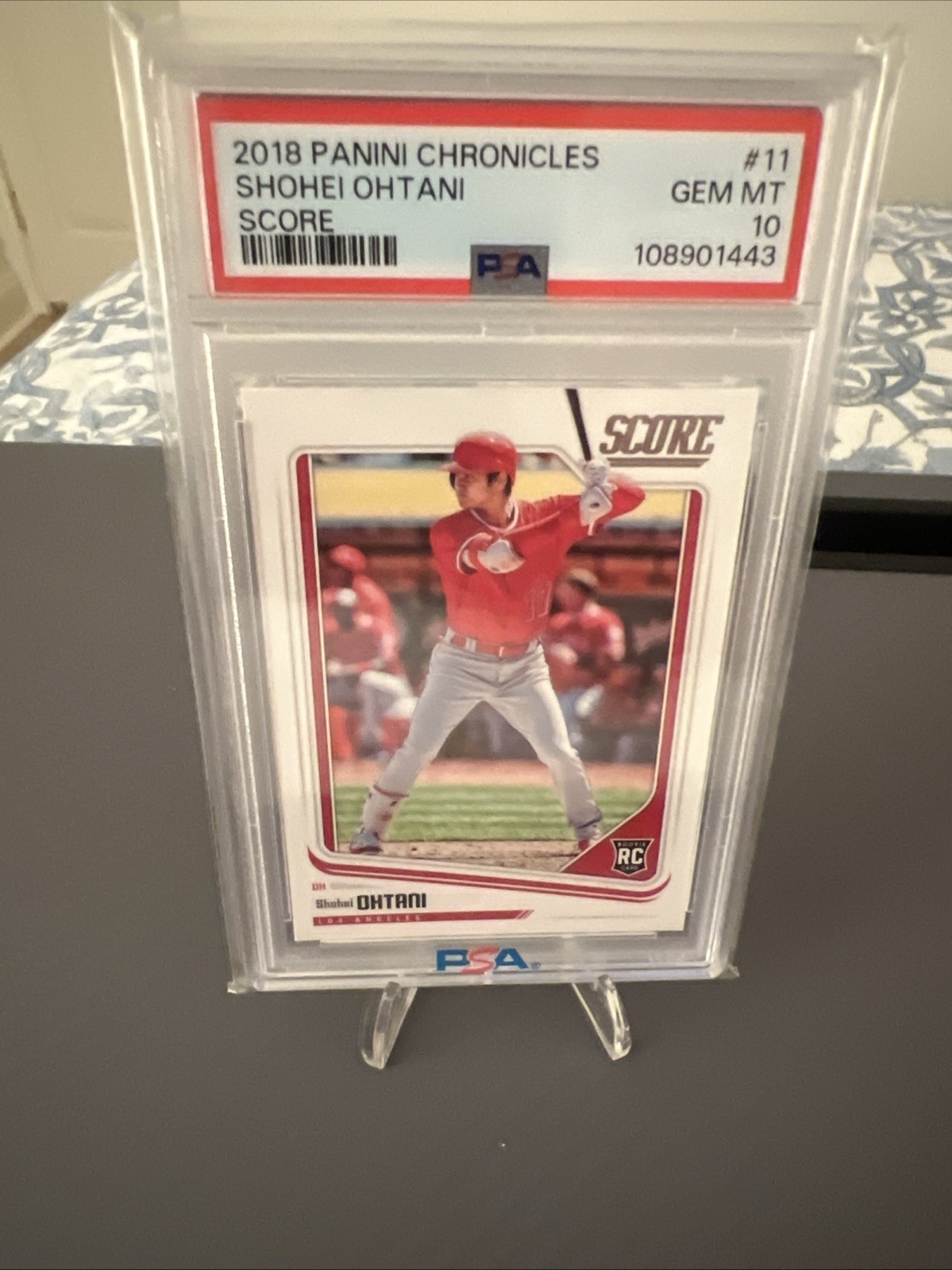 2018 Panini Chronicles Shohei Ohtani Score #11 ROOKIE RC PSA 10 GEM MINT ππ view 4