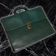 Valigetta Kenzo anni 90 in pelle verde scuro retrò usata