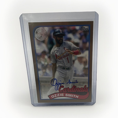 Topps 2024 Series 1 1989 Baseball Auto Ozzie Smith Gold /50 #89BA-OS Cardinals