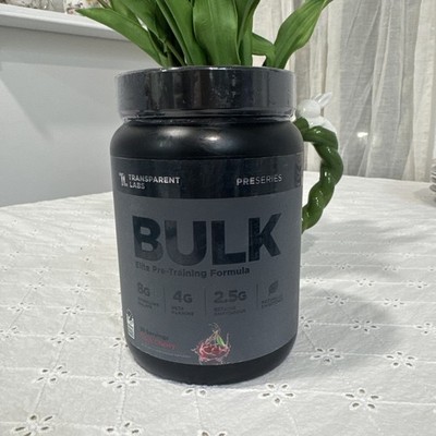 Transparent Labs Bulk Black Pre Workout Sugar Free Preworkout Black Cherry 11/27