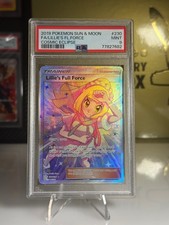 PSA 9 Lillie’s Full Force 230/236 Full Art Cosmic Eclipse Pokémon Card SM