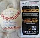 JSA COA Bobby Thomson & Ralph Branca SIGNED “THE SHOT…!” BASEBALL