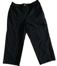 Chico's 0.5 S-6 Black Capri Cargo Pants Stretch