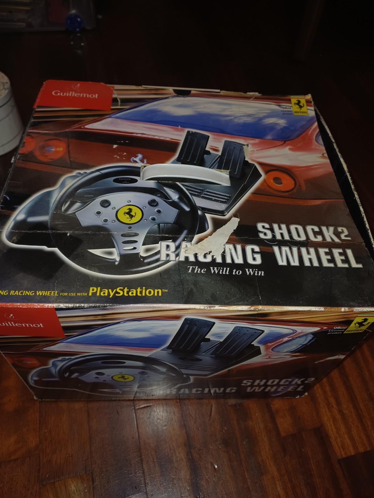 PLAYSTATION 1 VINTAGE GUILLEMOT FERRARI SONYSHOCK2 VOLANTE VIBRANTE