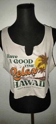 crop top, Shirt, Bauchfrei, Hawaii, Good Vipes, Größe 3xl, Sheincurve 