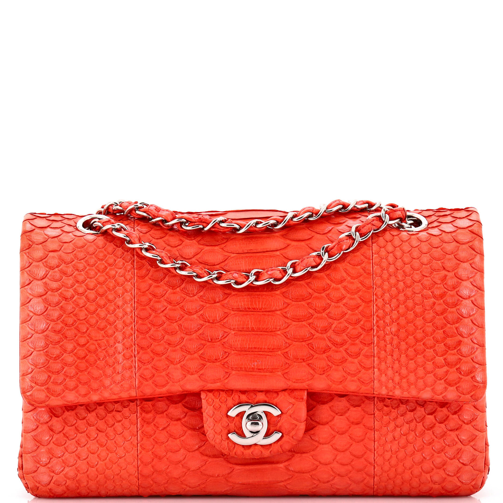 Chanel Classic Double Flap Bag Python Medium - image 1