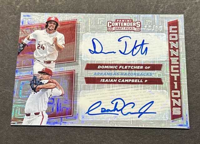 2019 CONTENDERS DRAFT DOMINIC FLETCHER & ISAIAH CAMPBELL DUAL AUTO RC #’d 10/10!