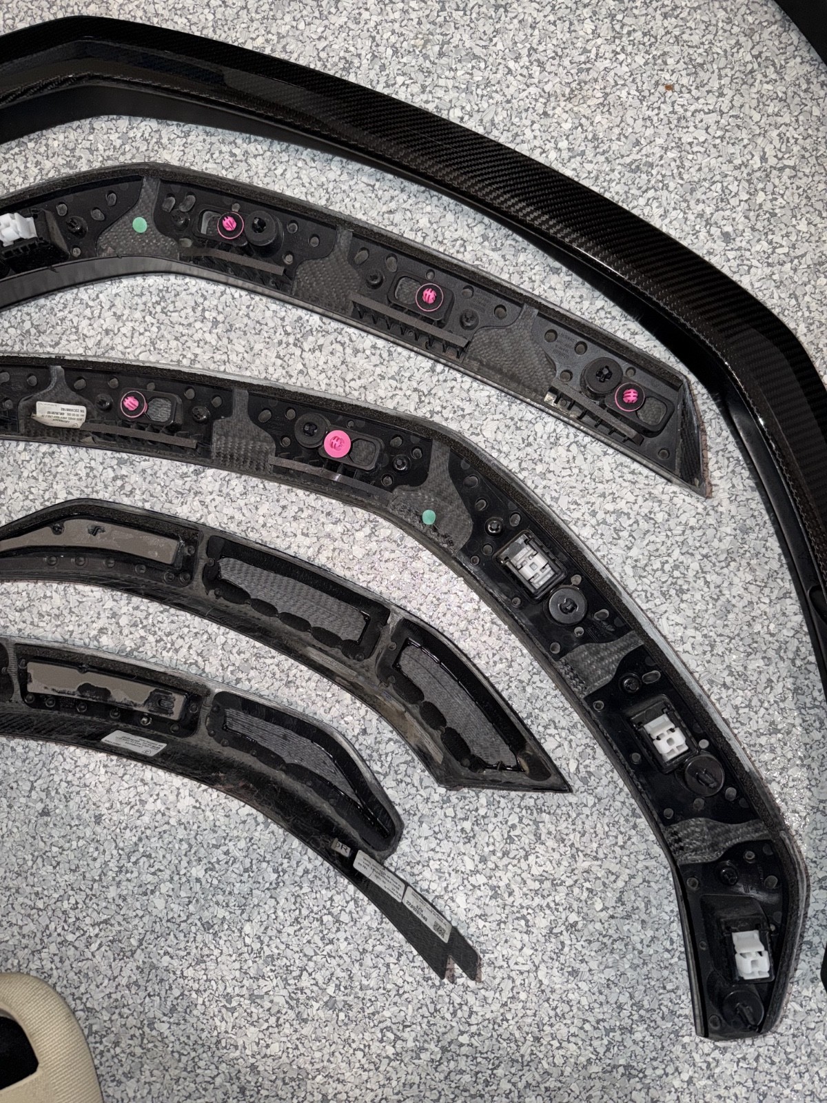 OEM Lamborghini Urus Performante Carbon Fender Wheel Arch Trim - Full Set