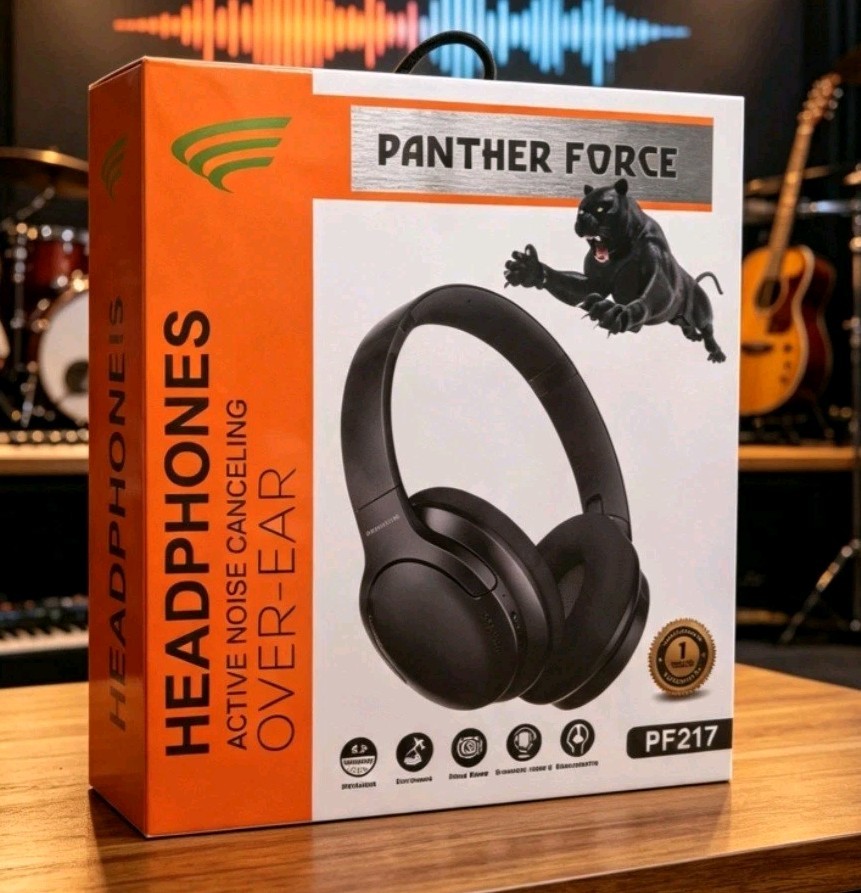 Wireless Bluetooth Noise Cancelling Headphones Over Ear Stereo Headset Black - Image 2
