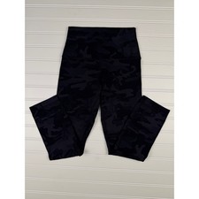 Lululemon Womens Black Camo High Rise Yoga Pants Athletic Stretch Size 2