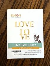 Simon Says Stamp LOVE Two Ways Hot Foil Plate ssfp016 – New