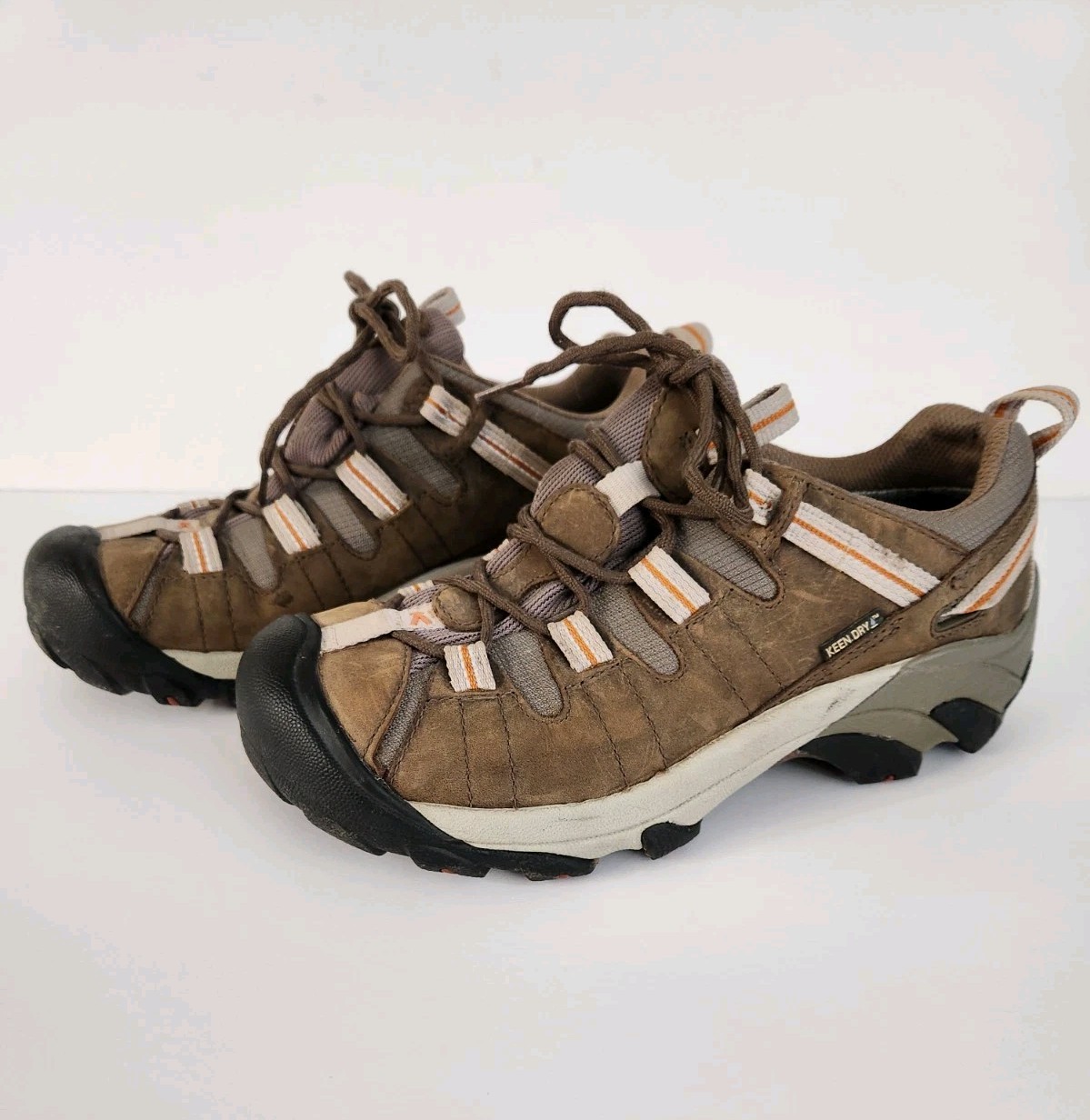Scarpe da trekking Keen Dry donna 8 marroni in pelle stringate basse outdoor