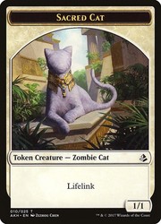 Sacred Cat Token #10 Amonkhet MTG
