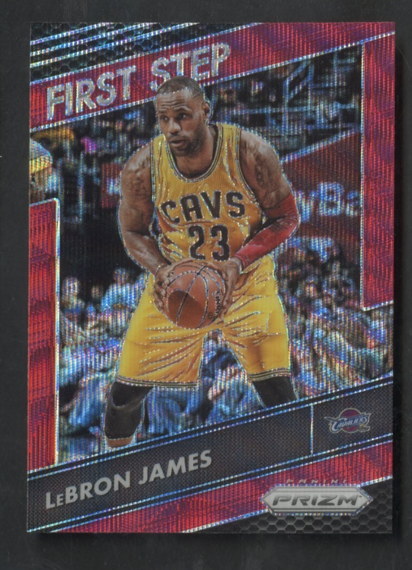 2016-17 Panini Prizm Basketball LeBron James First Step RUBY WAVE Prizm