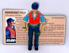 Vintage 1984 Hasbro GI Joe CUTTER v1 3.75" Action Figure w/ File Card ARAH Cobra