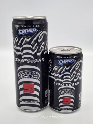 2 Full 2024 Limited Edition OREO Coca-Cola Oreo Coke Cans Zero Sugar 12oz 7.5oz