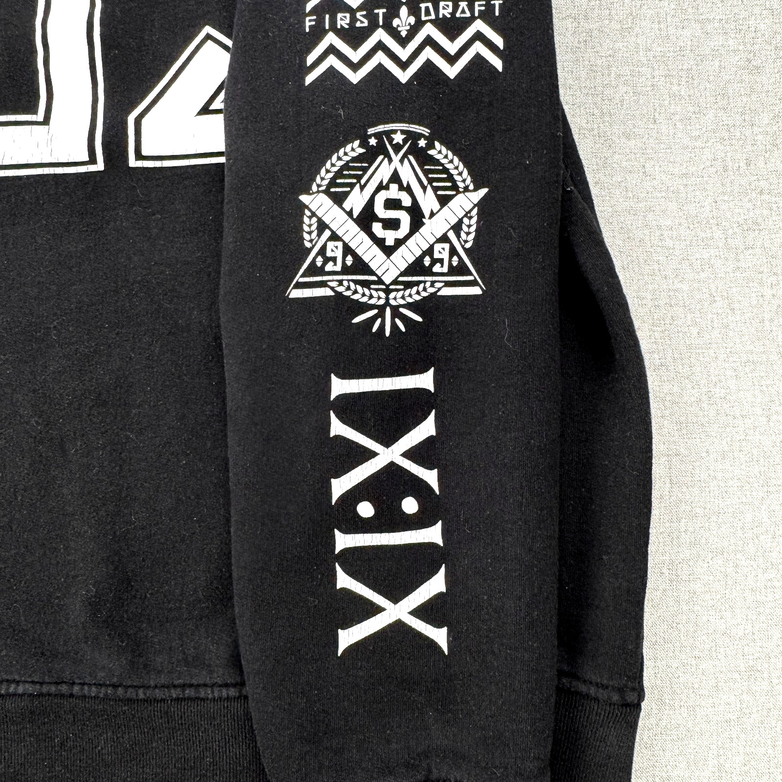 First Draft Pullover Sweater Jacket Black White D… - image 9