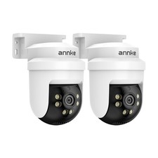 ANNKE 2PCS 5MP TVI Audio Security Camera 350  Pan Tilt Outdoor IR Night Vision