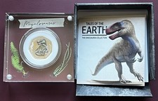 UK 2020 Silver Proof Colour 50 Pence Coin - Dinosauria Collection - Megalosaurus