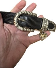 Brighton Women's Black Lizard Belt, NWT, Small