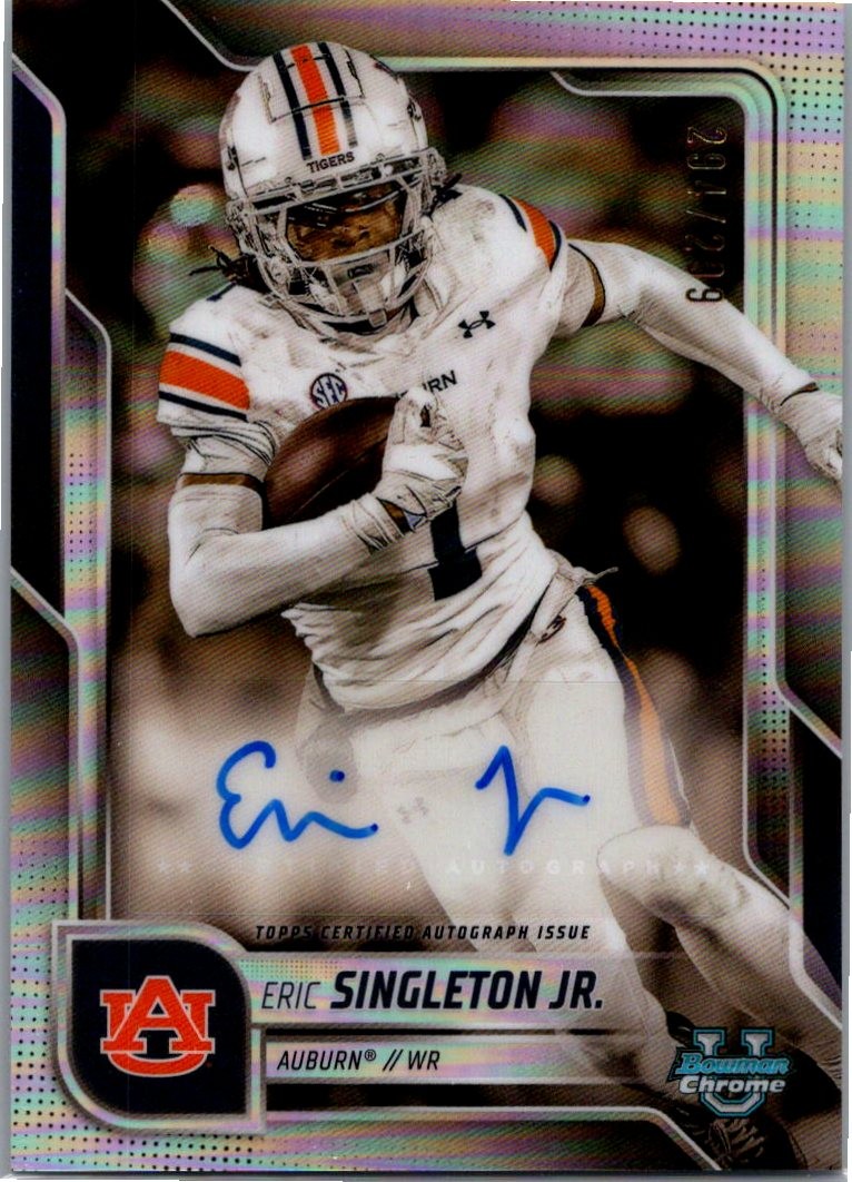2025 Bowman University Chrome #BCA-ESI Eric Singleton Jr. Auto Refractor #/299