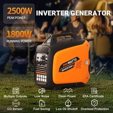 2500-Watt Portable Inverter Generator Gas Powered, Quite Generator EPA Compliant