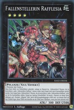 YuGiOh Fallenstellerin Rafflesia (V.1) RA02-DE034 Super Rare Deutsch Neu 1st