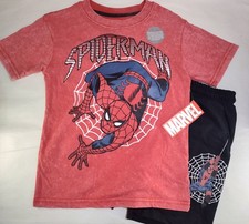 Spider-Man Boys Kids Graphic Tee T-Shirt  Shorts Set 2-Piece Boy Sizes 6, 7, 8