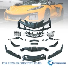 NEW Z06 Style Complete Front Bumper Grille Conversion Kit For 20-25 Corvette C8