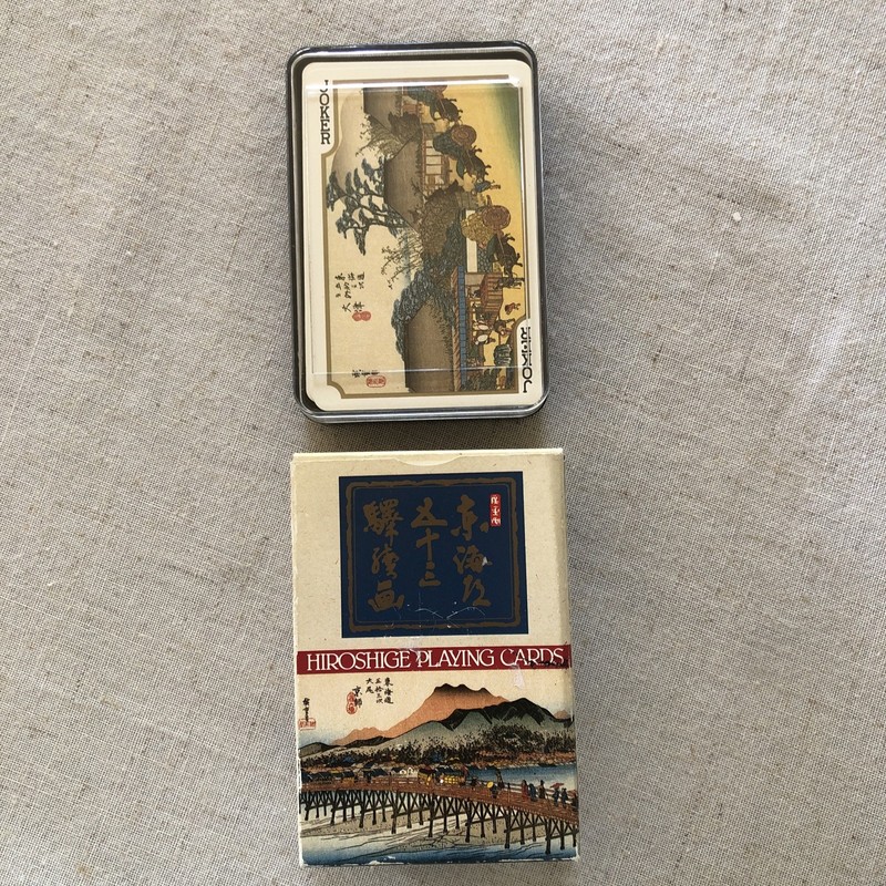 Vintage Hiroshige Playing Cards With Artistic Design 