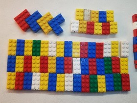 RARE Lego Bricks 1954-1955 LEGO - lot of 93 blocks - 3001old hollow bricks slots