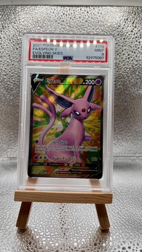 Espeon V (Full Art) 179/203 SWSH07: Evolving Skies Holo PSA 10