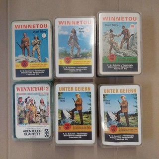 ⭐ Karl May⭐ verschiedene Karten Sets deutsch Winnetou Unter Geiern aus Film