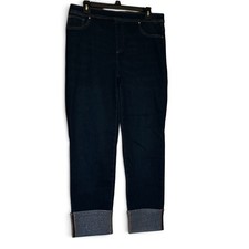 Chico's Women's Perfect Stretch Girlfriend slim leg ankle size 1 embellished
