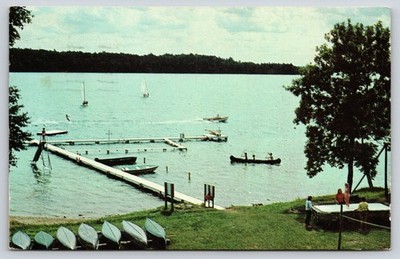 Deer River Minnesota~Sherwood Forest Camp for Girls~Boats~Dock~Trampoline~1967