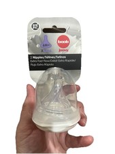 6 PACK Entire Box Of Joovy Xtra Fast Flow Flow Natrually Nood Nipples 2 Nipples