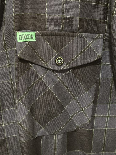 Dixxon Flannel Co Herren 2XL Adrenalin grau grün kariert Flanell XXL XXLARGE - Bild 3 von 3