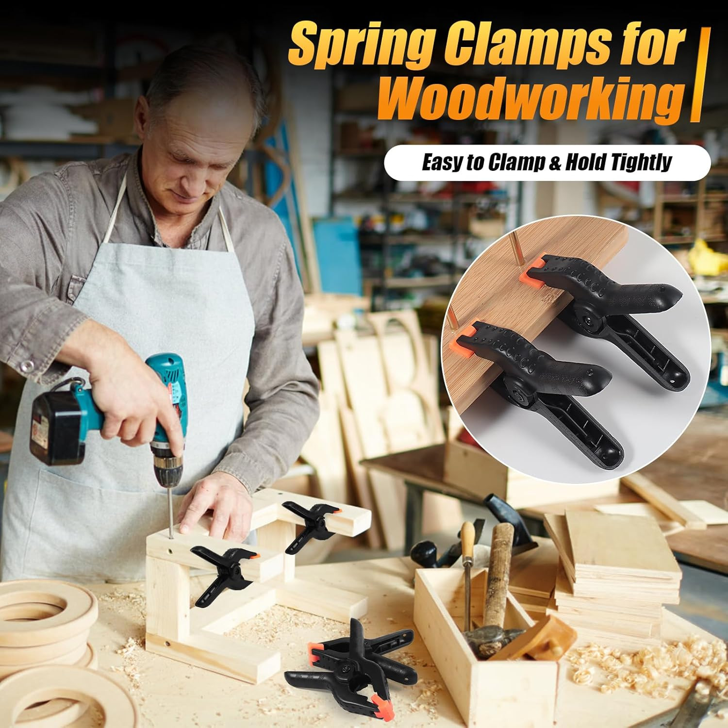 Spring Clamps, 4.5 Inch Large Plastic Clips for Balloon Arch Backdrop Craft Deco