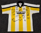 TORQUAY UNITED FC: 1999-2000 SIGNED BY 19: HOME FOOTBALL SHIRT SIZE ADULT XL !!!