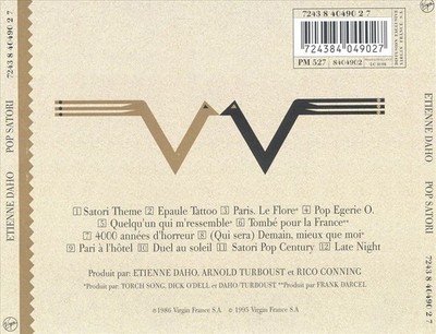 ETIENNE DAHO POP SATORI NEW CD