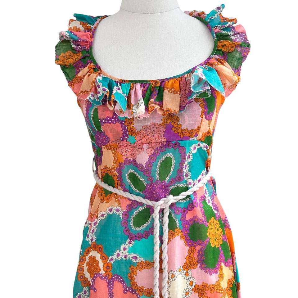 Zimmermann Lola Frill Midi Dress Size 1 AU 10 US 6 BNWT Designer Event Resort - Image 3 of 4