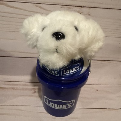 Lowe's Rewards 2025 Members only exclusive dog plush and Mini Bucket