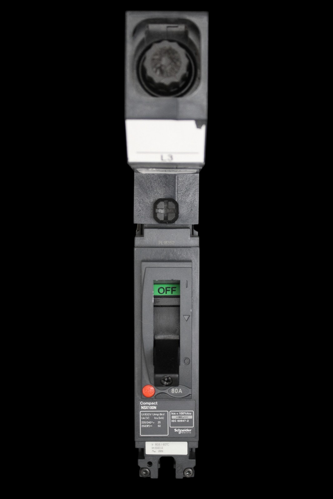 SCHNEIDER 80 AMP 25kA MCCB MGP0801L3 NSX100N