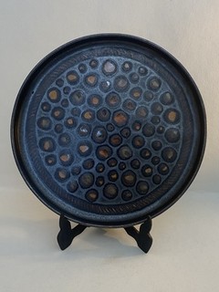 MAGNIFIQUE ASSIETTE / PLAT HB QUIMPER ODETTA GRES DECOR TRES RARE