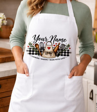 Personalized Apron with Your Name Custom Cooking Baking Apron Cute Kitchen