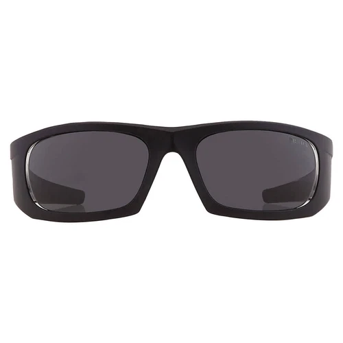 Lunettes de soleil homme Prada Linea Rossa gris foncé enveloppantes PS 02YS 1BO06F 59